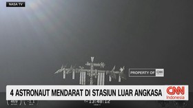 VIDEO: 4 Astronot Mendarat di Stasiun Luar Angkasa