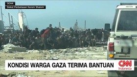 VIDEO: Kondisi Warga Gaza Terima Bantuan