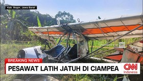 VIDEO: Pesawat Latih Jatuh di Ciampea