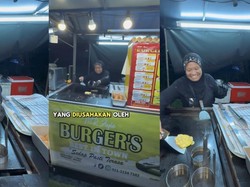 Gigih! Ibu 5 Anak Jualan Burger di Pinggir Jalan Demi Anak Kuliah