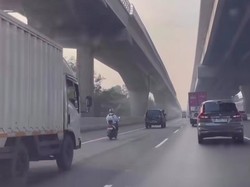 Viral Pemotor Santai Melaju di Tol Japek, Ngaku gegara Google Maps