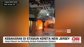 VIDEO: Asap Tebal Kebakaran Selimuti Kereta Komuter di New Jersey