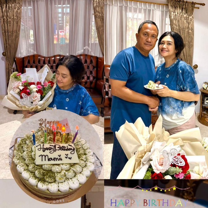 <p>Perayaan ulang tahunnya yang ke-53 pada 6 Agustus 2025 terlihat makin berkesan saat Bella senyum semringah menerima kejutan manis itu. Sang putri dan suaminya berhasil bikin <em>vibes</em> hari lahir sang Bunda kian terasa super spesial. (Foto: Instagram @bellasaphiraofficial)</p>