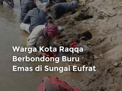 Video Warga Kota Raqqa Berbondong Buru Emas di Sungai Eufrat