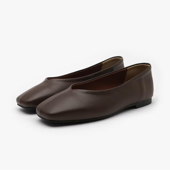 Mannerin Square Flats (Dark Brown)