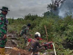 Patroli Udara Temukan Tanah Adat di Lahan Gambut Muara Enim Terbakar