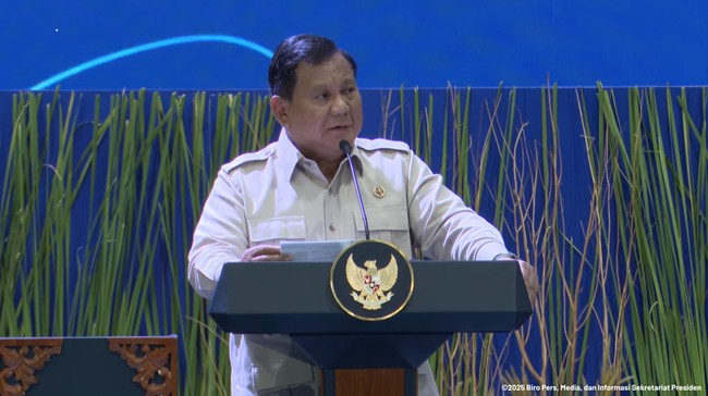 Presiden Prabowo melarang wartawan meliput sambutannya di Konvensi Sains, Teknologi, dan Industri (KSTI) 2025 di Bandung.