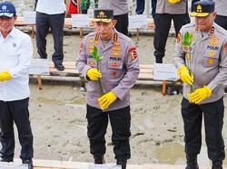 Jaga Alam, Kapolri hingga Menteri LH Tanam Mangrove di Mempawah