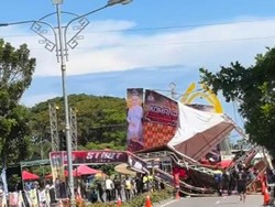 Panggung Ajang Balap Mobil di Gorontalo Ambruk, 4 Orang Terluka