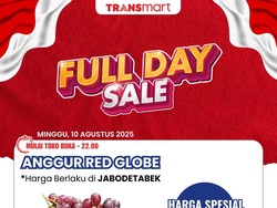 Belanja Anggur Segar dan Diskon Besar cuma di Transmart Full Day Sale