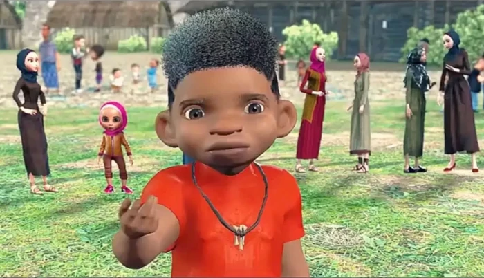 Tangkapan layar adegan film animasi Merah Putih: One For All.