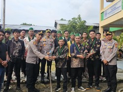 Wujudkan Keadilan Ekologis, Mahasiswa HMI-Polisi Turun Tanam Pohon di Dumai