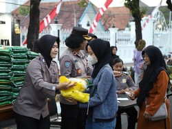 Polresta Solo Salurkan 3,5 Ton Beras Murah Lewat Gerakan Pangan Murah di CFD