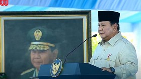 Prabowo Pimpin Upacara Gelar Pasukan Operasional di Batujajar Bandung
