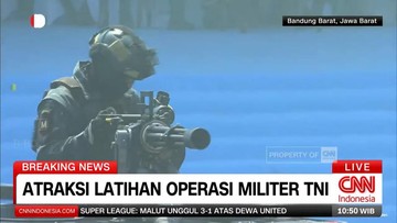 VIDEO: Momen Menegangkan Atraksi Latihan Operasi Militer TNI