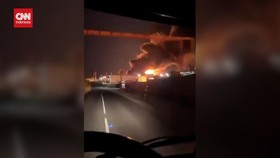 VIDEO: Kebakaran Pabrik di Rusia Usai Dihantam Drone Ukraina