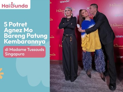 5 Potret Agnez Mo Bareng Patung Kembarannya di Madame Tussauds Singapura