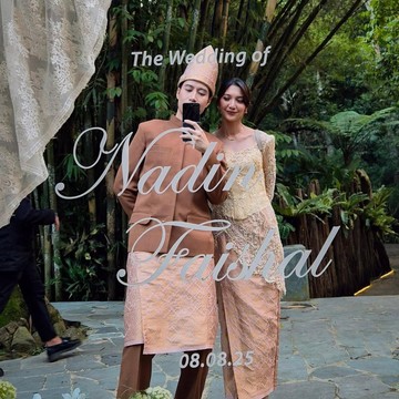 Gaya Kompak Vidi Aldiano dan Sheila Dara di Pernikahan Nadin Amizah & Faishal Tanjung