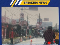Lalin Depan Terminal Kalideres Arah Cengkareng Macet Imbas Perbaikan Jalan