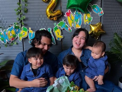 5 Potret Ultah Anak Kembar Masayu Clara Bertema Safari Garden, Sederhana Penuh Kehangatan