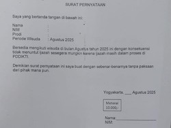 Viral UNY Minta Calon Wisudawan Teken Surat Tak Protes Ijazah Telat