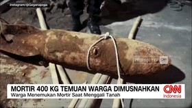 VIDEO: Mortir 400 Kg Temuan Warga Dimusnahkan