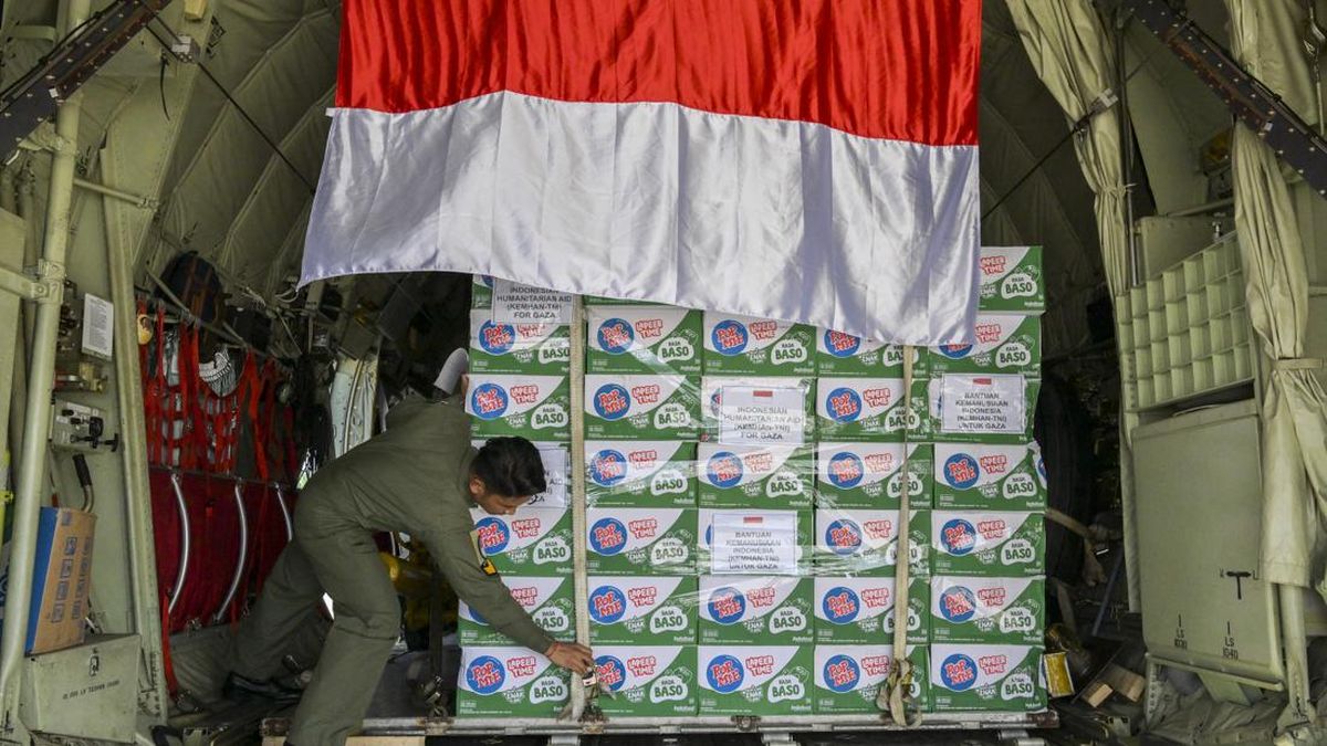 Indonesia Kirim Bantuan 800 Ton Makanan-Obat ke Gaza