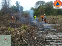 Lahan Seluas 10 Hektare di Dua Desa Ogan Ilir Terbakar