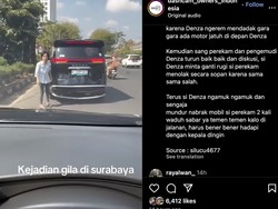 Viral Pengguna Denza Sengaja Mundur Tabrakkan Mobil di Belakang