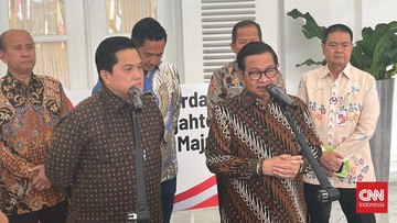 Update Eksklusif Olahraga CNN : Pramono Jumpa Erick Thohir Bahas Liga 3 dan Liga 4