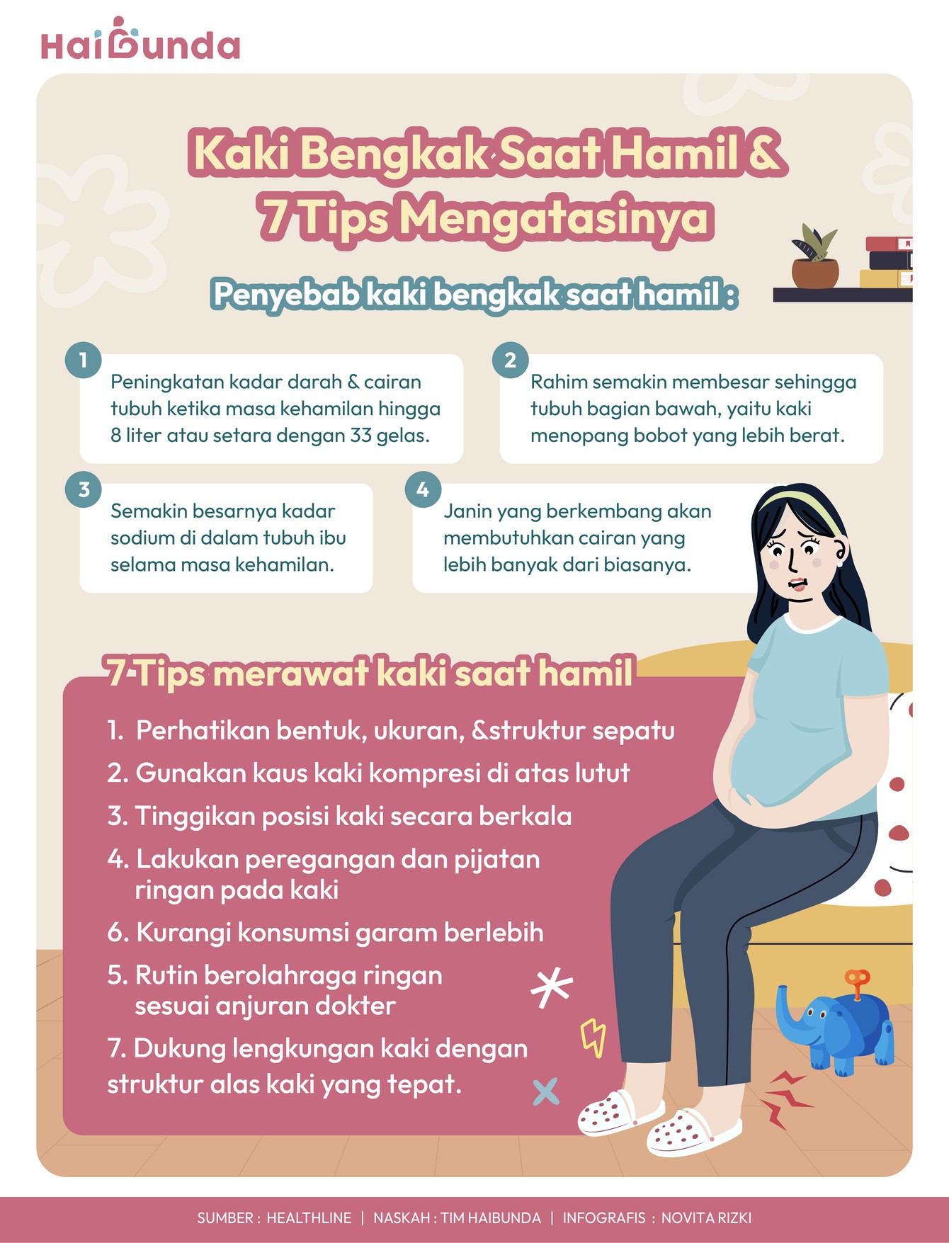 Kaki Bengkak Saat Hamil & 7 Tips Mengatasinya
