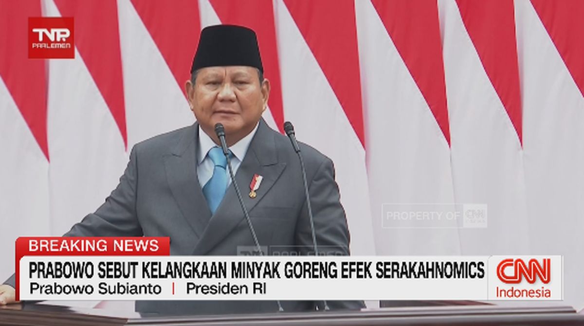 VIDEO: Prabowo Sebut Kelangkaan Minyak Goreng Efek Serakahnomics