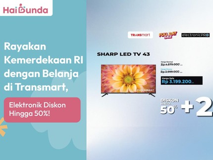 Rayakan Kemerdekaan RI dengan Belanja di Transmart, Elektronik Diskon Hingga 50%!