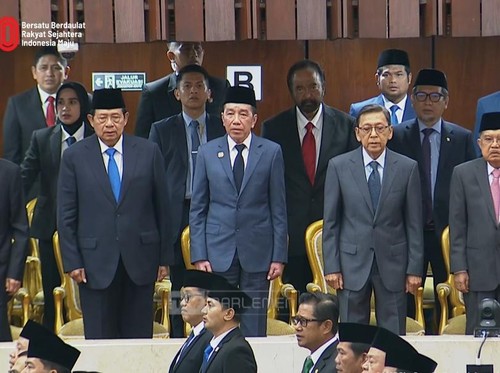 Jokowi Pamer Momen di SU MPR: Bareng SBY dan Jabat Tangan Try Sutrisno
