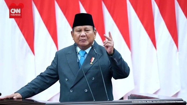 Presiden Prabowo Subianto mengatakan pertumbuhan ekonomi selama ini belum tercermin di kondisi nyata rakyat Indonesia karena amanat konstitusi belum dijalankan.