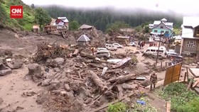 VIDEO: Penampakan Banjir Bandang di Kashmir India, Tewaskan 46 Orang