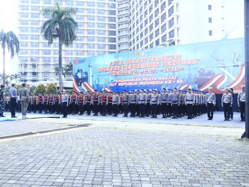 9.065 Personel Polri Kawal Keamanan Perayaan HUT ke-80 RI