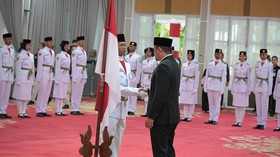 Gubernur Sumut Resmi Kukuhkan 173 Anggota Paskibraka Sumut 2025