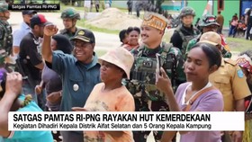 VIDEO: Satgas Pamtas RI-PNG Rayakan HUT Kemerdekaan