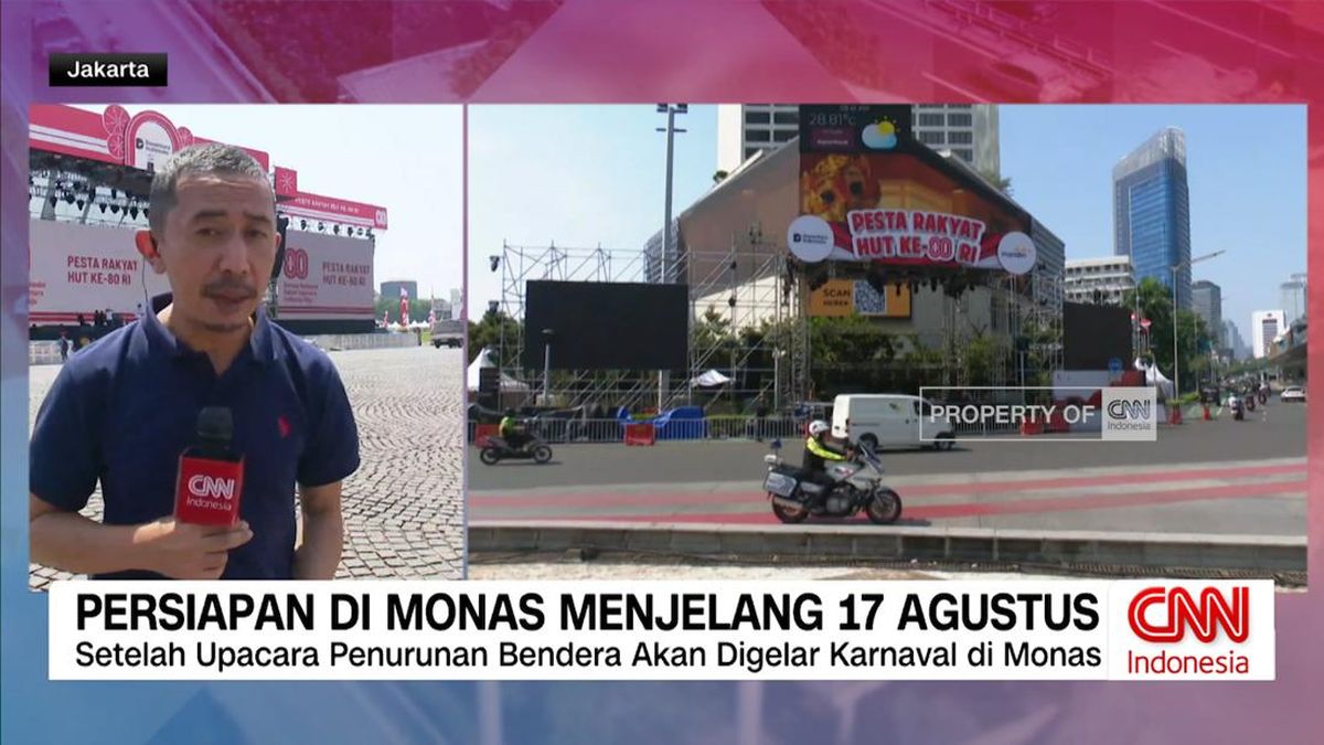 VIDEO: Persiapan Monas dan HI Menjelang 17 Agustus