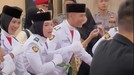 Denny Cagur dan Shanty menghadiri pengukuhan putranya&comma; Fabian Muhammad Yahva sebagai Paskibraka Provinsi Banten&period;