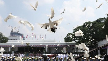 FOTO: Khidmat Upacara Detik-detik Proklamasi di Istana Merdeka