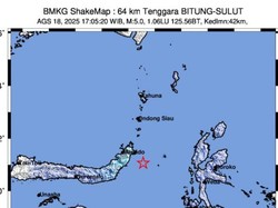 Analisis BMKG soal Penyebab Gempa M 5,2 di Bitung Sulut