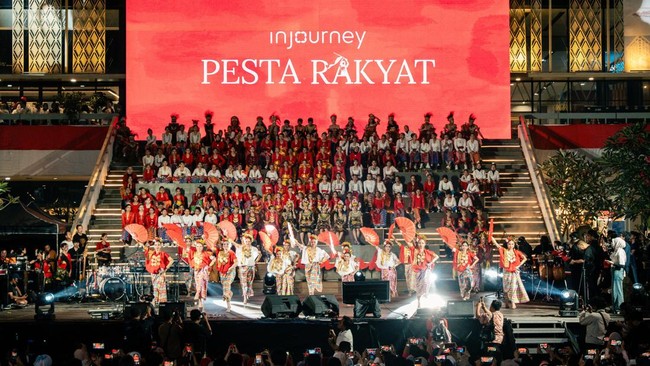 Perayaan HUT ke-80 RI dan HUT ke-63 Sarinah di Jakarta, dimeriahkan InJourney Pesta Rakyat dengan budaya, kuliner, dan hiburan, menggerakkan ekonomi rakyat.