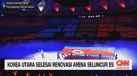 VIDEO: Korea Utara Selesai Renovasi Arena Seluncur Es