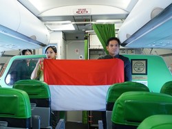 Peringati 80 Tahun RI Merdeka, Citilink Kibarkan Bendera di Udara