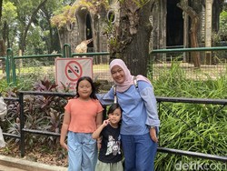 Anak Sedih Kalah Lomba 17-an, Ibu Ini Ajak Anaknya ke Ragunan agar Ceria