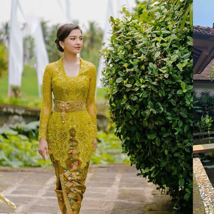 <p>Saat menghadiri pernikahan di Pulau Dewata, Raline Shah tampil elegan dengan kebaya kutu baru bernuansa khas Bali warna lime green. Kali ini, ia memadukannya dengan kain songket Bali. (Foto: Instagram @ralineshah)</p>