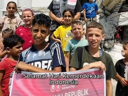 Bikin Haru, Warga Palestina Ucapkan Selamat HUT RI-80 dari Tenda Pengungsian