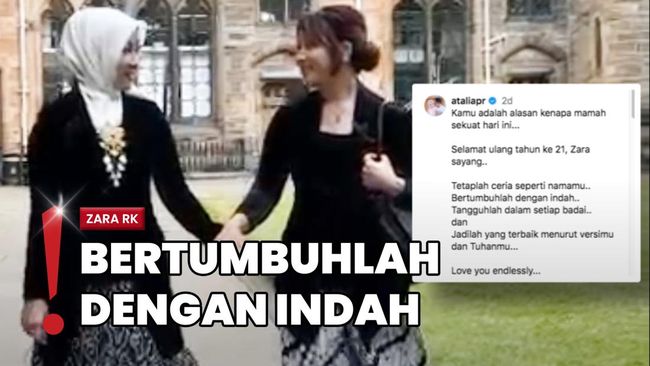 Atalia Praratya Tulis Doa Ultah ke Zara, Warganet Salfok ke Kalimat